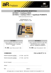 Action BOSTITCH marteaux H30-8 agrafeuse PC8000/T6